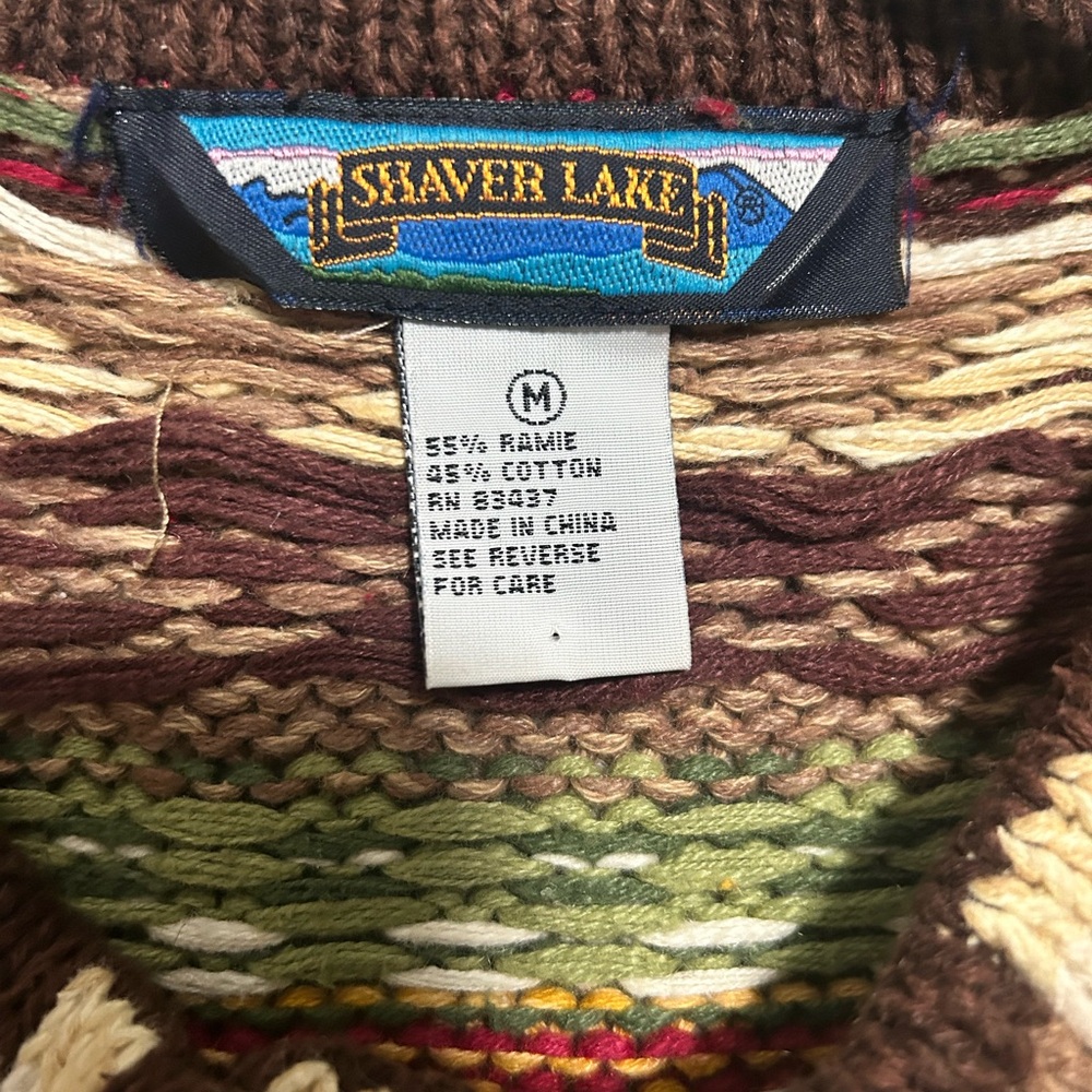 Fall Cardigan Sweater Rooster Pumpkin Size Medium - Picture 10 of 10